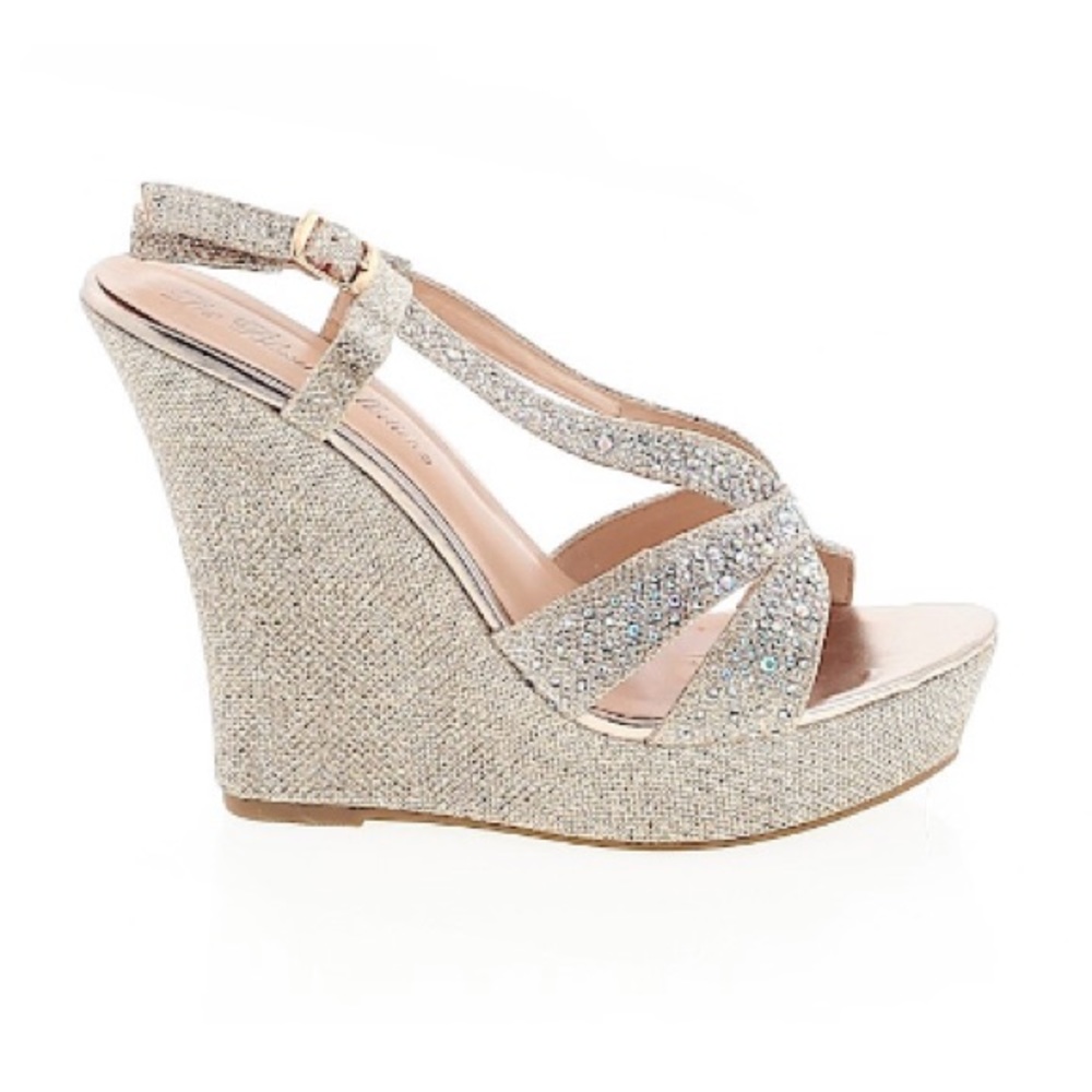 Glitter Wedge Heel De Blossom Collection - wedding